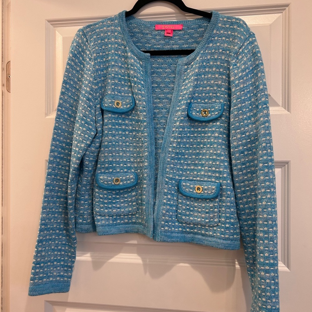 Lilly Pulitzer EUC Blue Cardigan